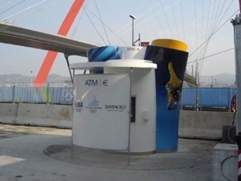 Olympics bus baluster printing