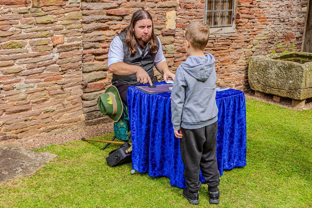 Magician Greg Chapman demonstrates 16th century magic tricks