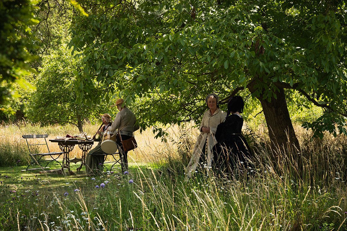 Relaxing in the grounds