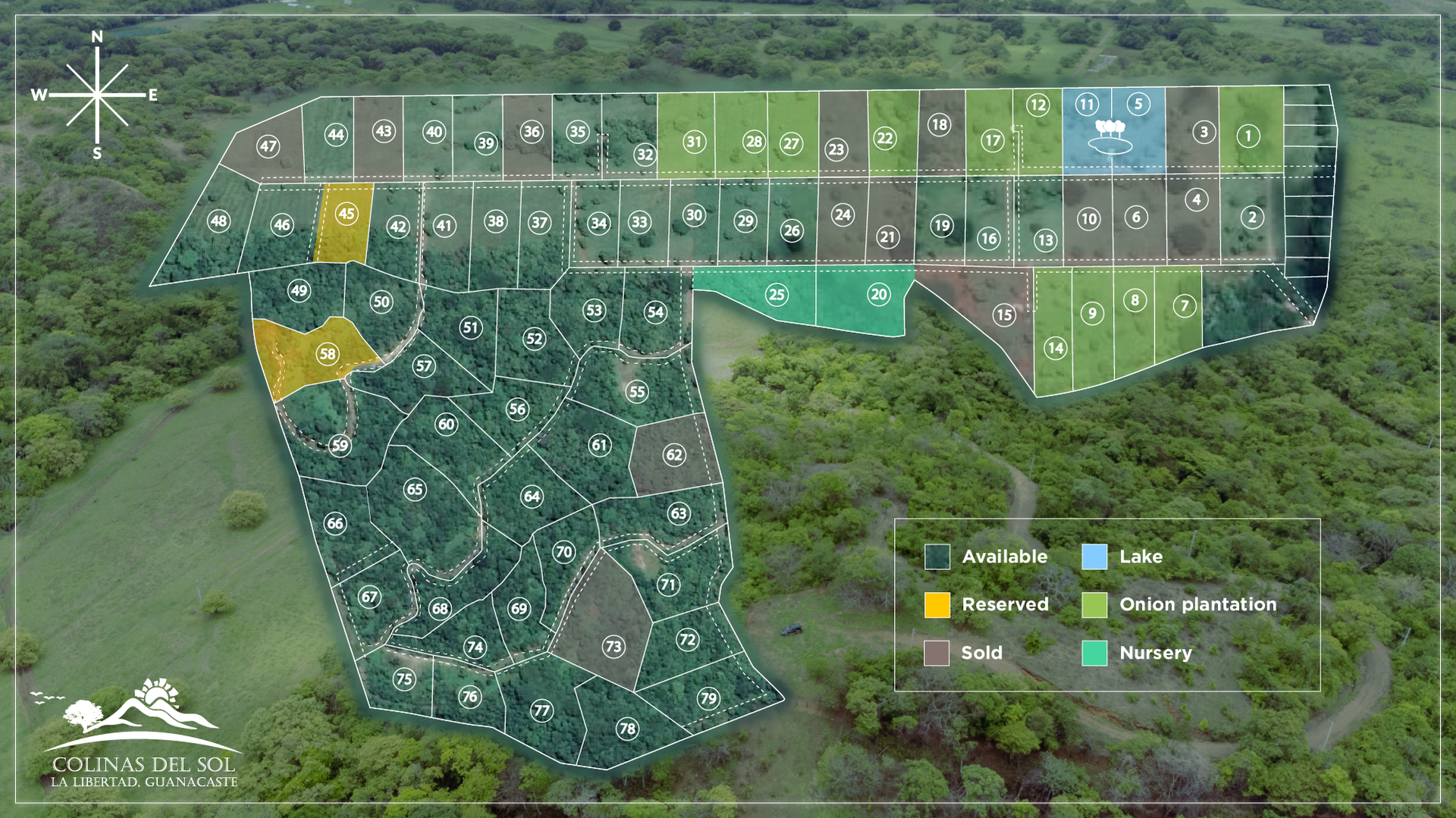 Colinas del Sol Lot Map