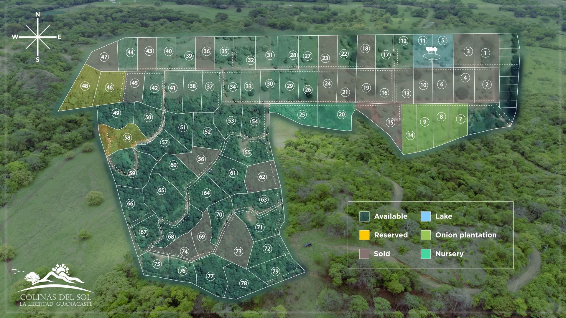 Colinas del Sol Lot Map