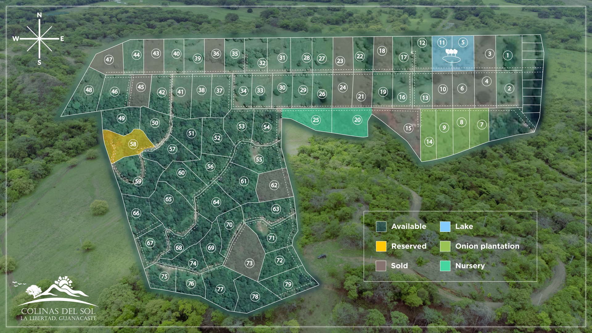 Colinas del Sol Lot Map