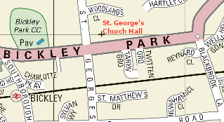 Map of meeting hall in Freelands Road