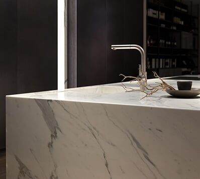 White Marble Kitchen - countertops in Naples, FL