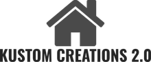 Logo with house icon above text: "Kustom Creations 2.0".