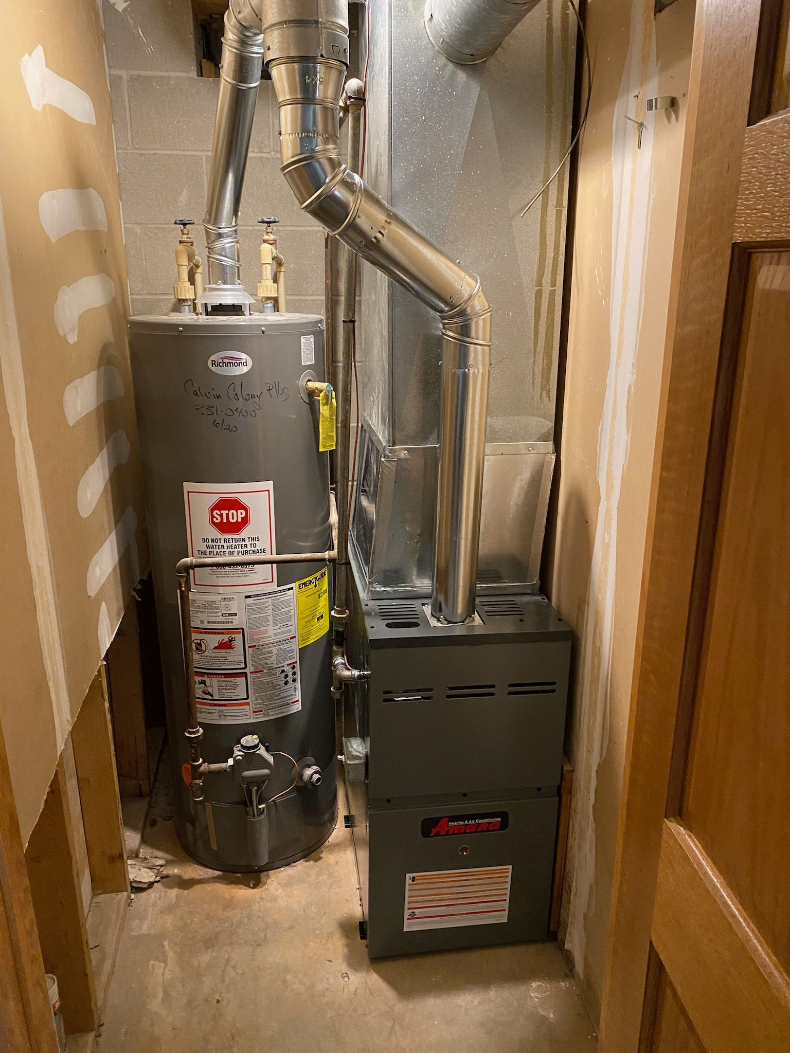 A furnace installation in Washington, IA by Venteicher Heating and Cooling