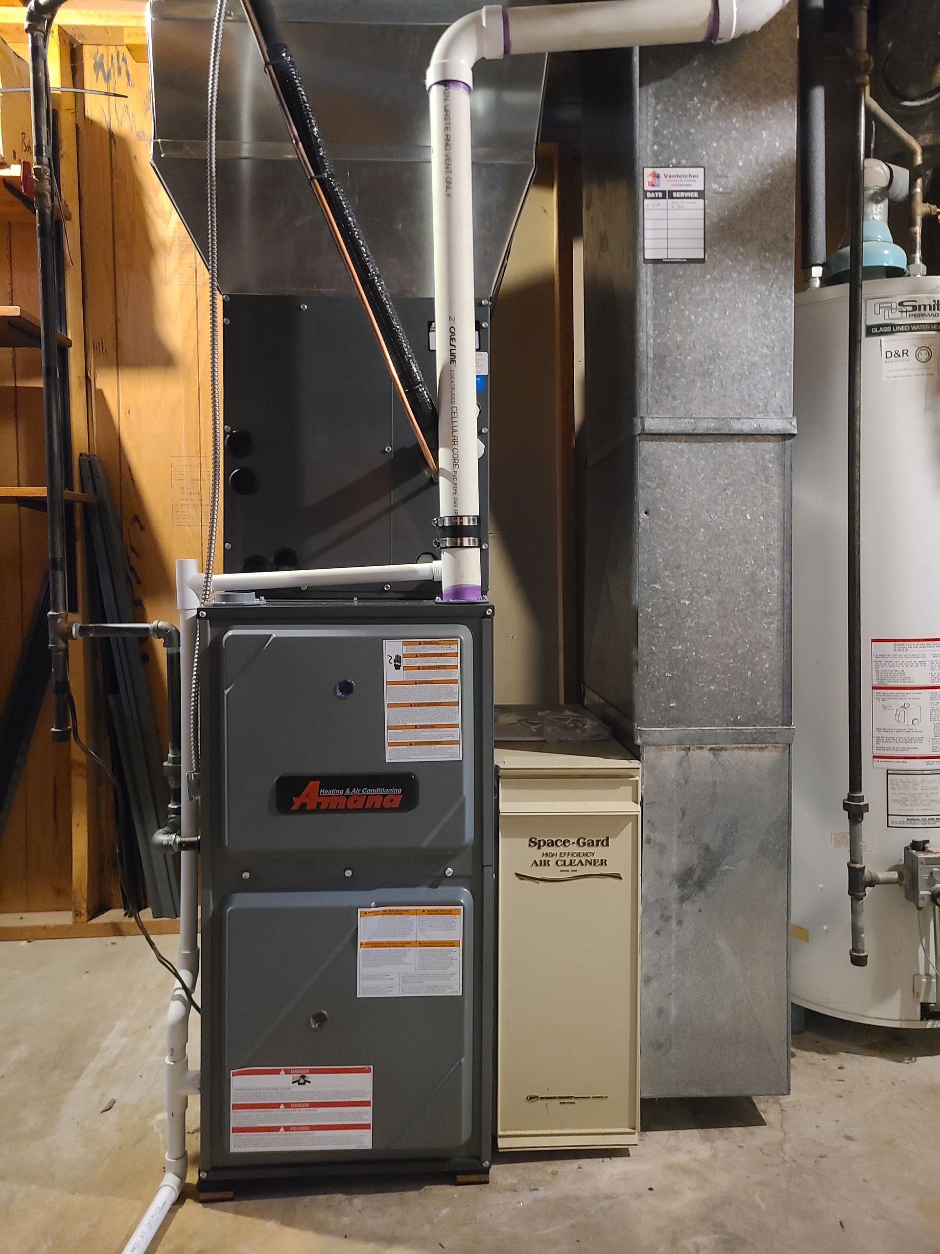 A furnace installation in Washington, IA by Venteicher Heating and Cooling