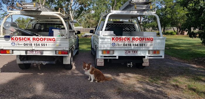 Kosick Roofing trucks — Kosick Roofing NQ in Townsville QLD