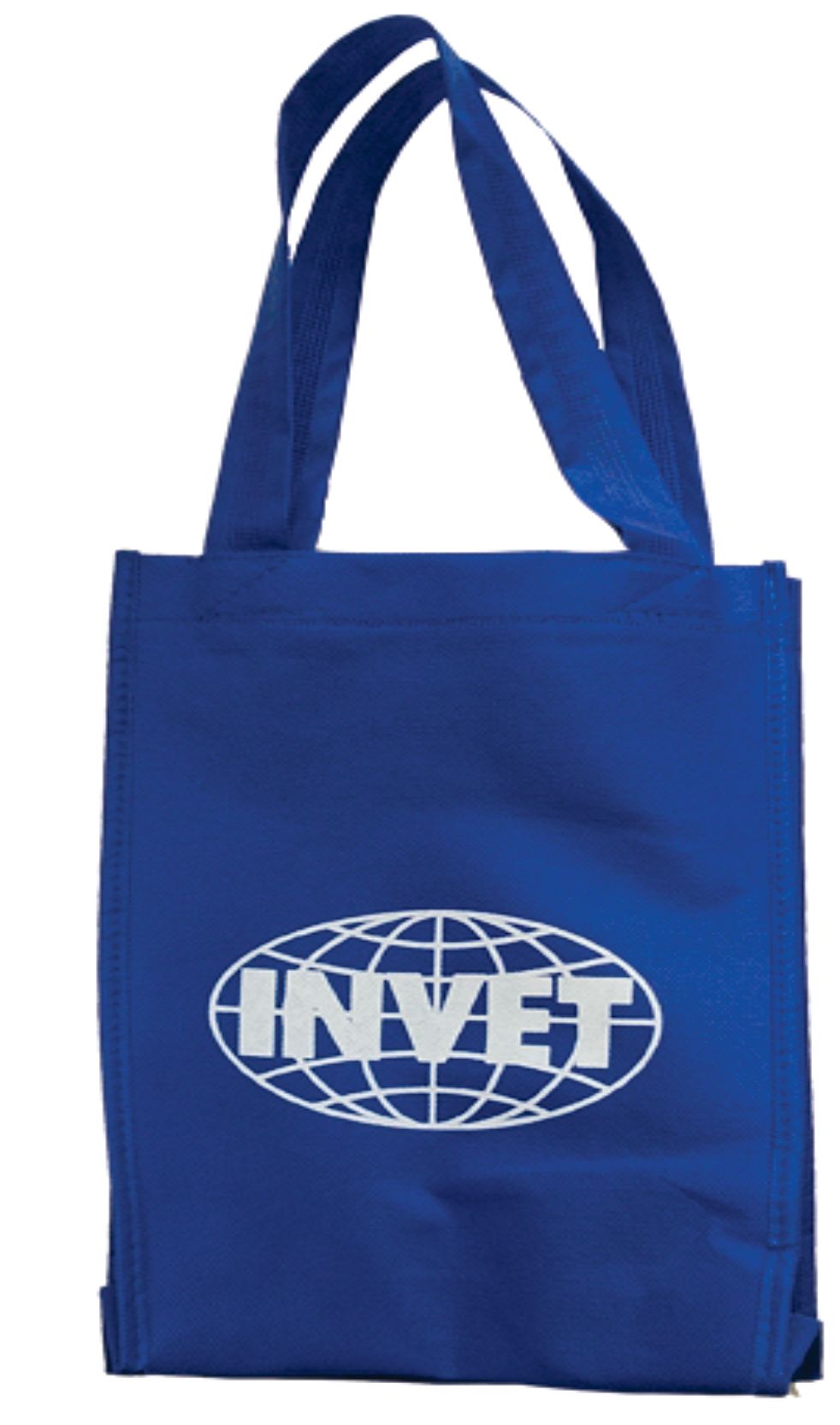 Una bolsa azul con la palabra invet en ella