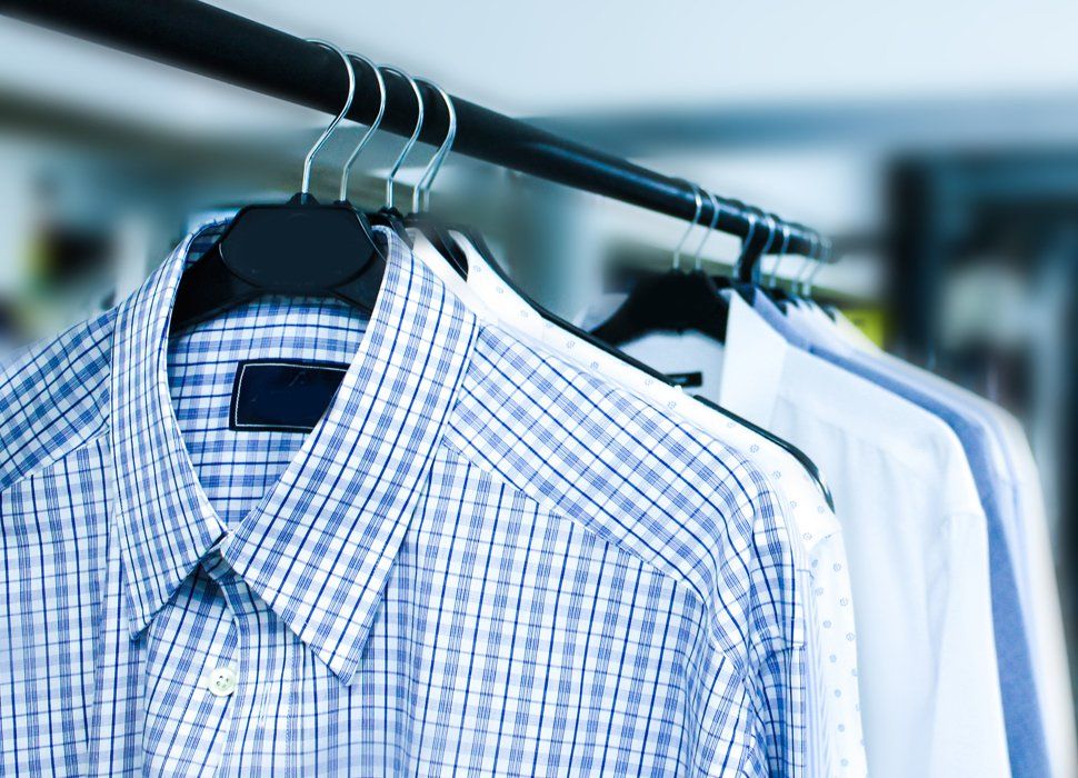 Dry Cleaning — Dry Clean Shirts On Hangers in Holyoke, MA