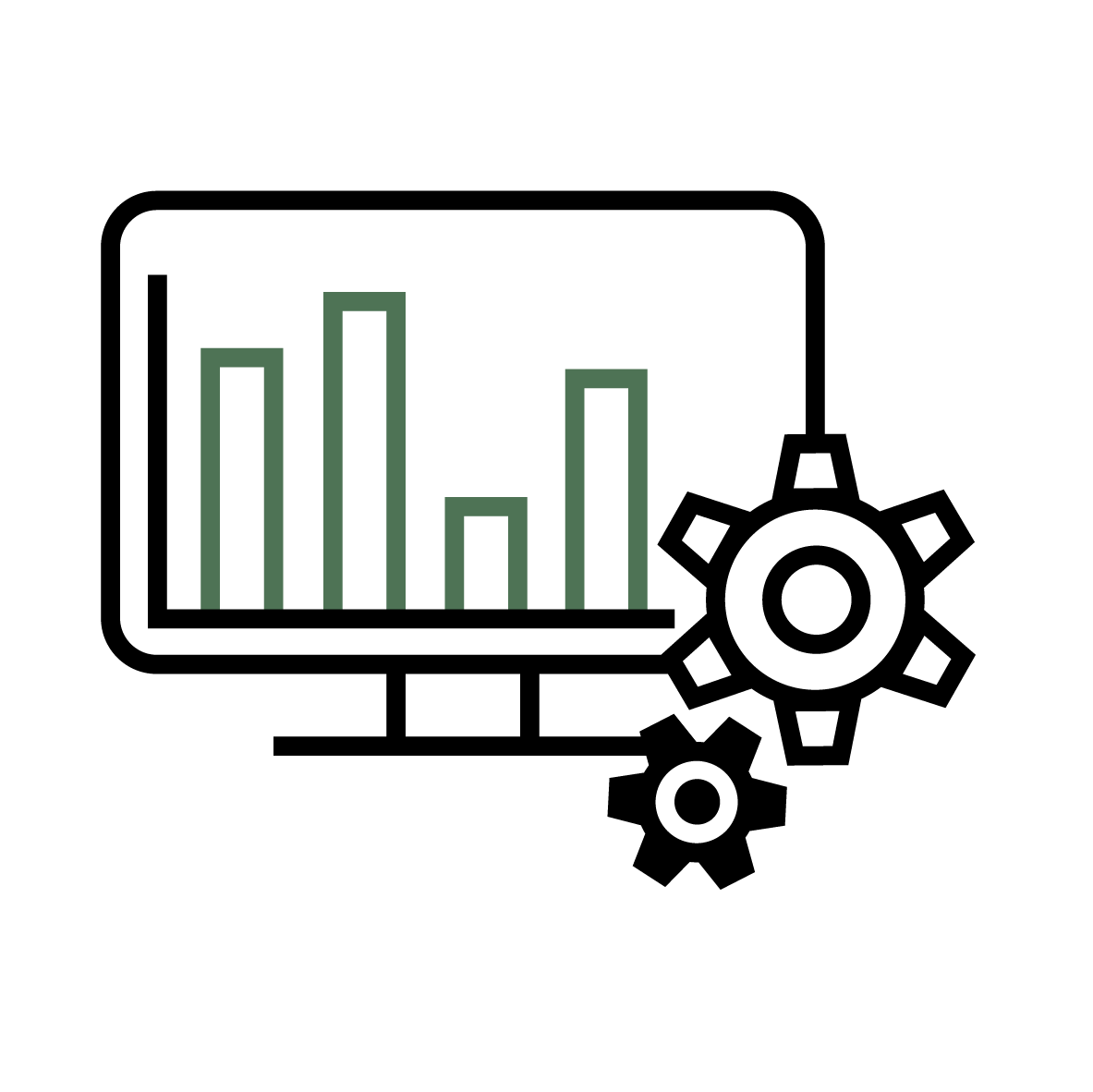 Data Analytics and Settings Configuration Icon