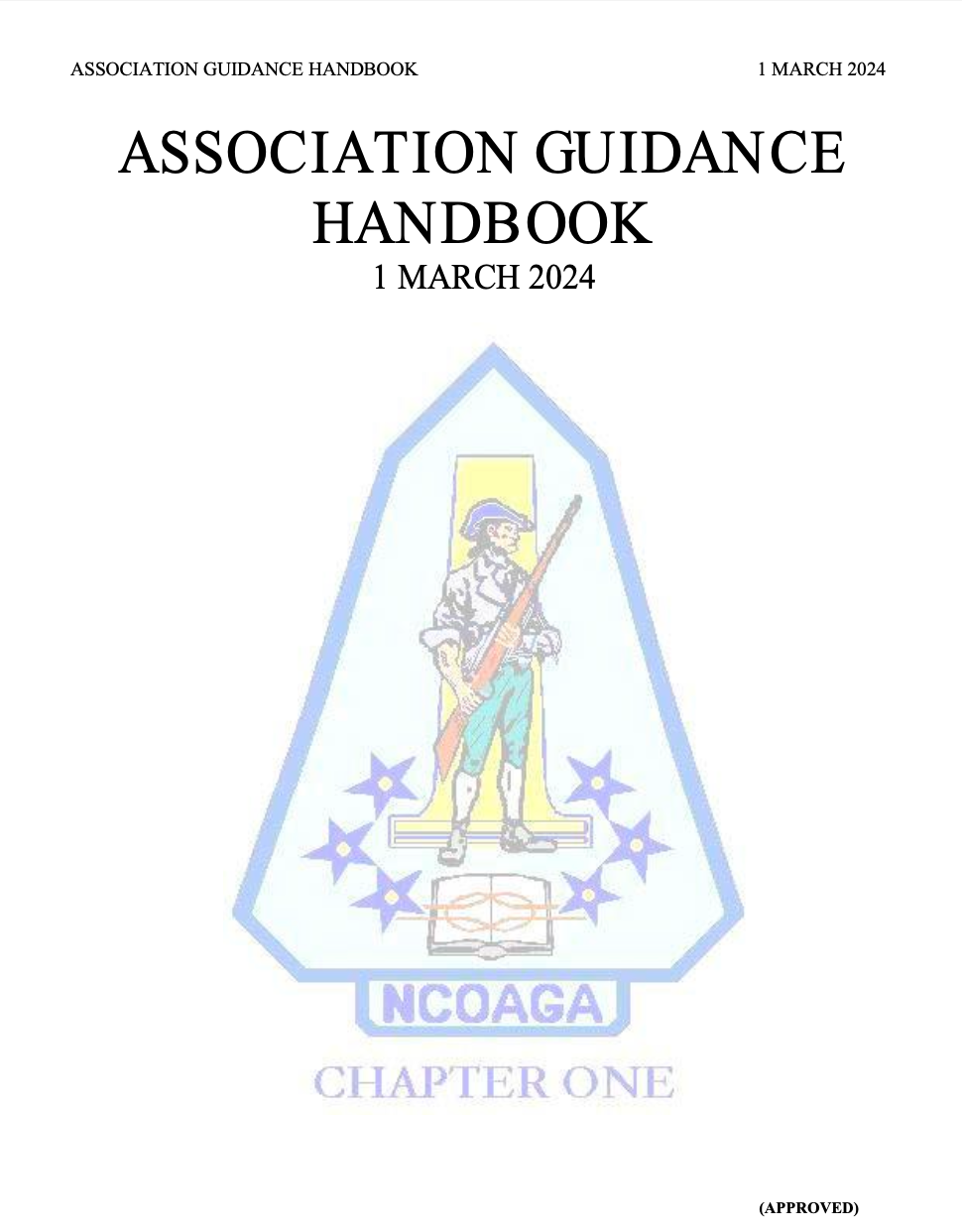 The association guidance handbook is a chapter one handbook.