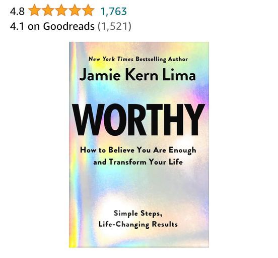 A book titled worthy by jamie kern lima