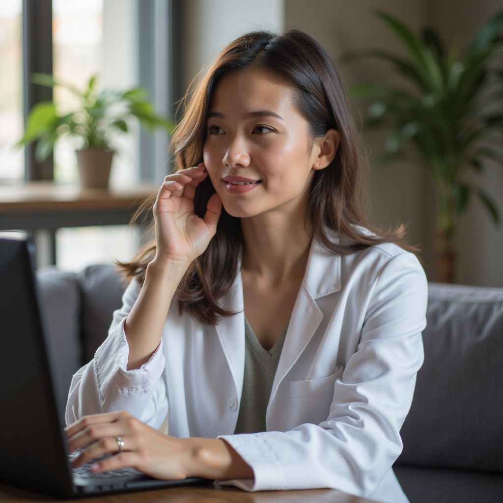 woman on a video call