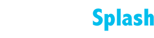 The word splash is written in blue on a white background.