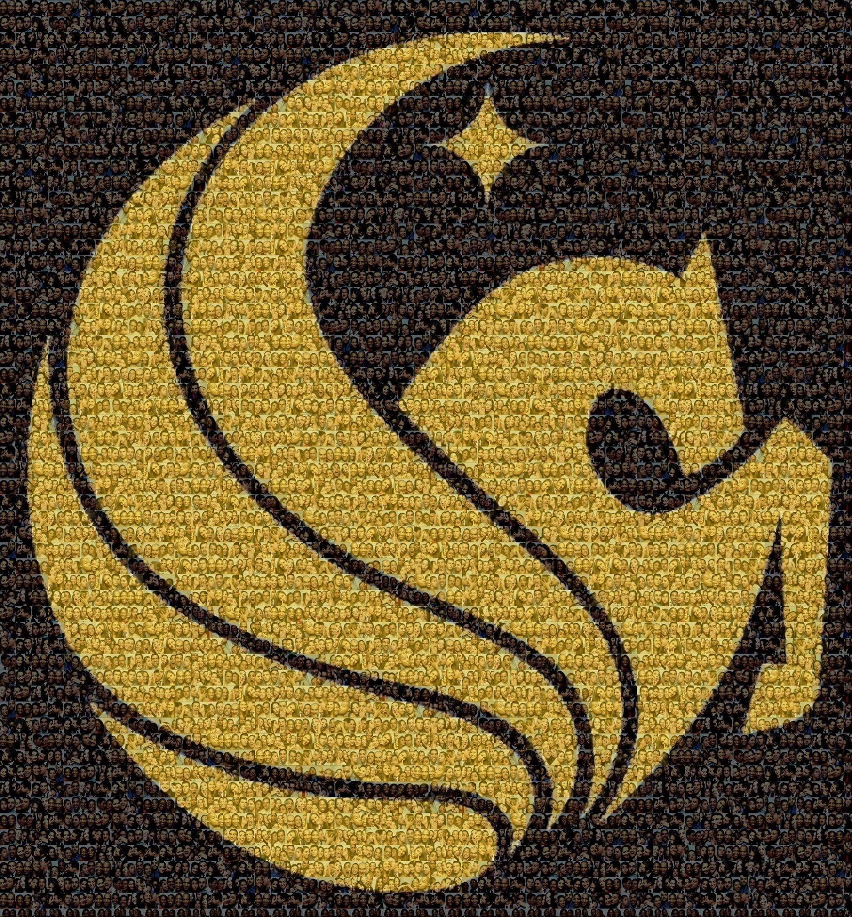 Golden winged horse logo on a dark background with a star.