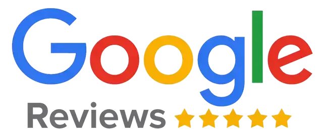 A google review logo with five stars on it