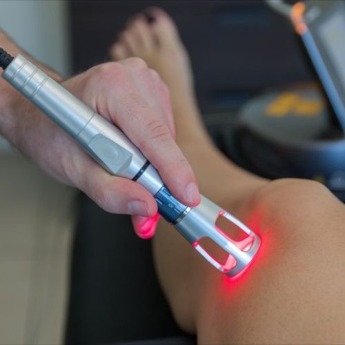 Laser Therapy applied to a knee