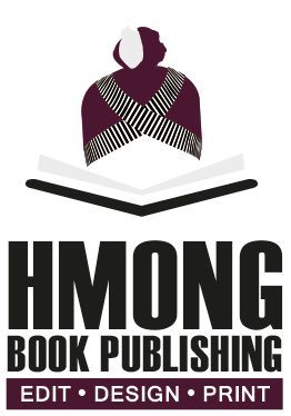A logo for hmong book publishing with a turban on top of a book.