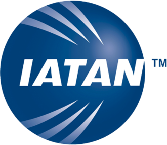 A blue circle with the word iatan on it