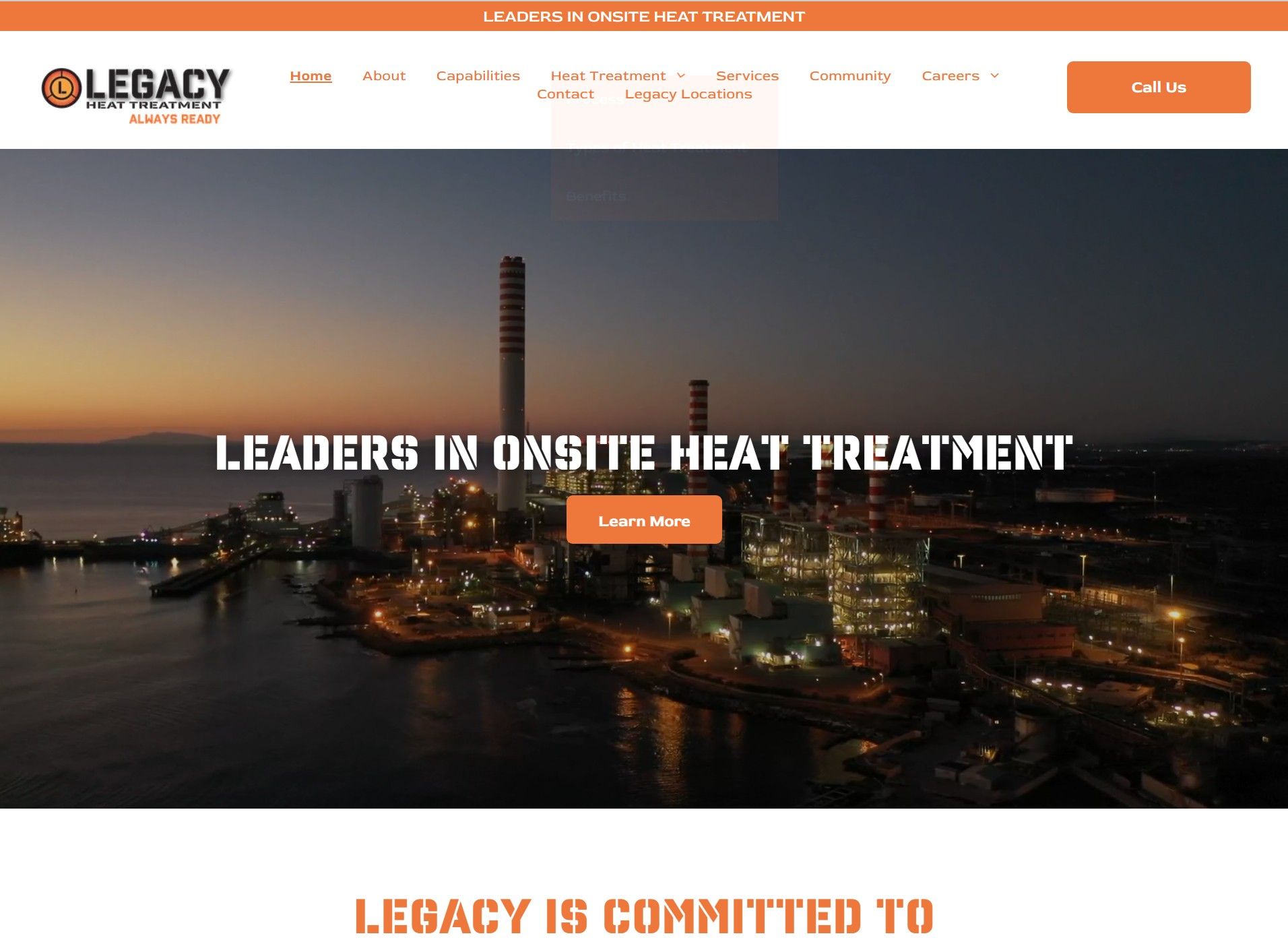 Legacy is committed to leaders in onsite heat treatment