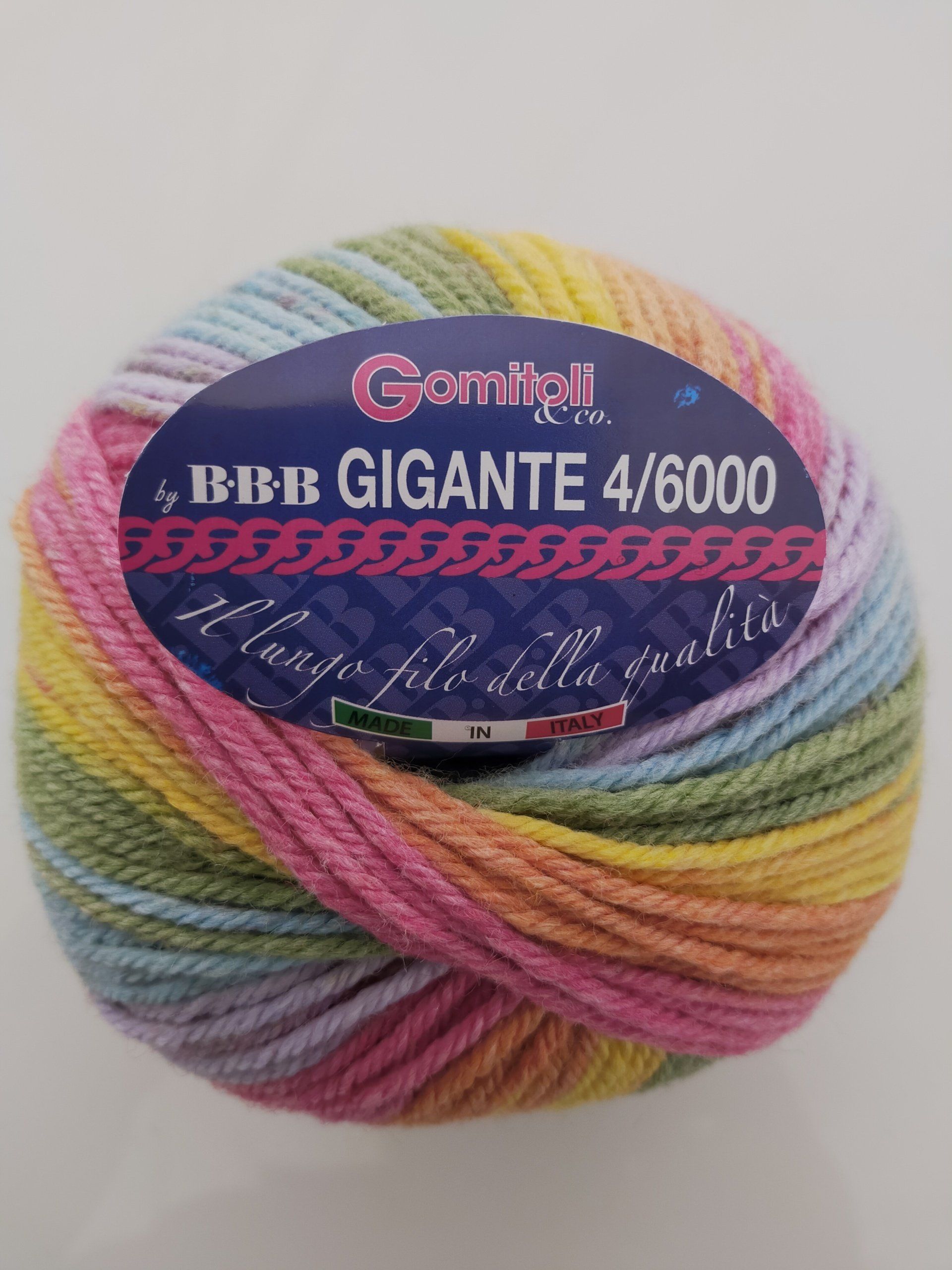 gomitoli in misto lana stampata