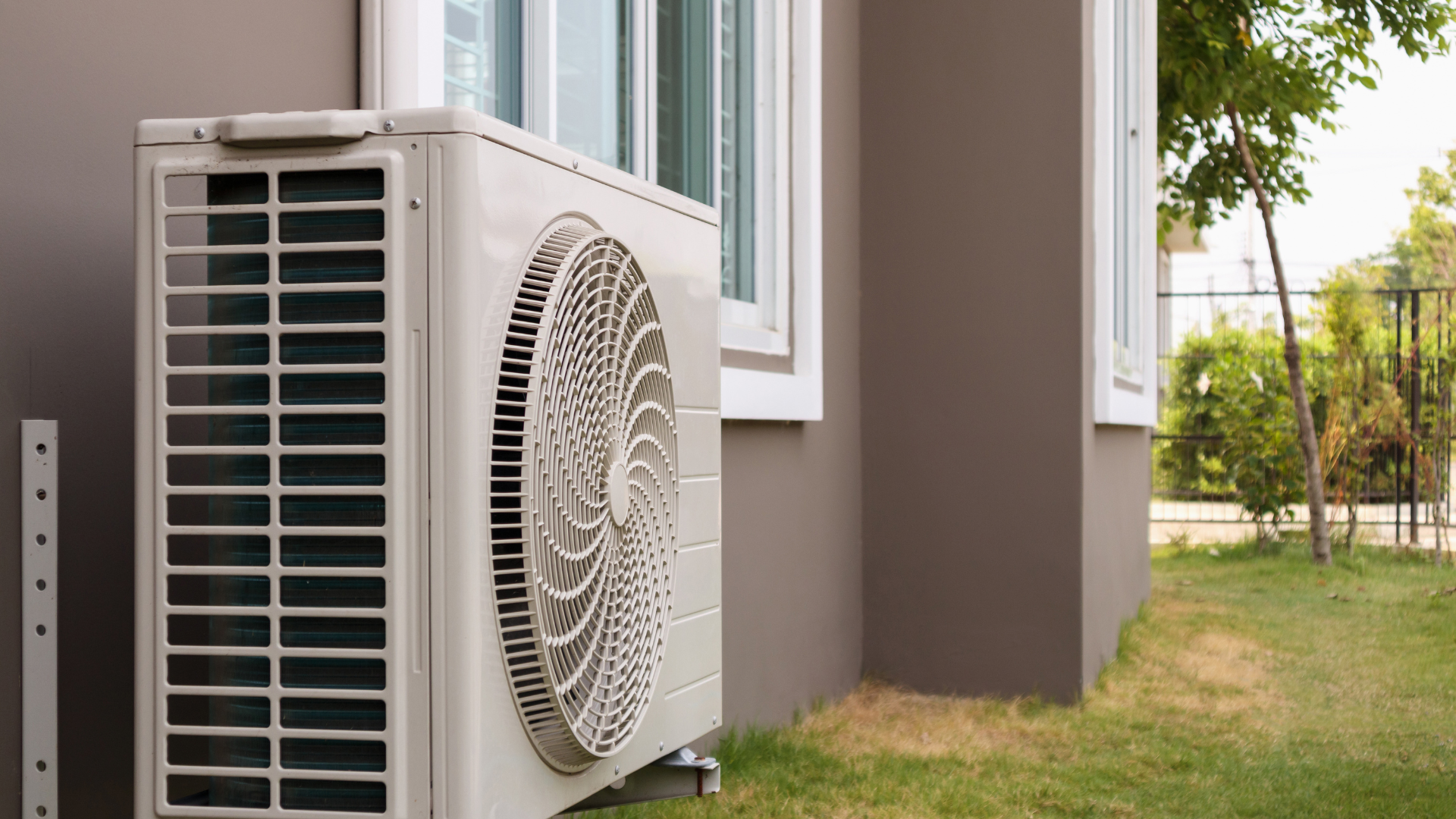 outdoor unit ac placed outside of the house