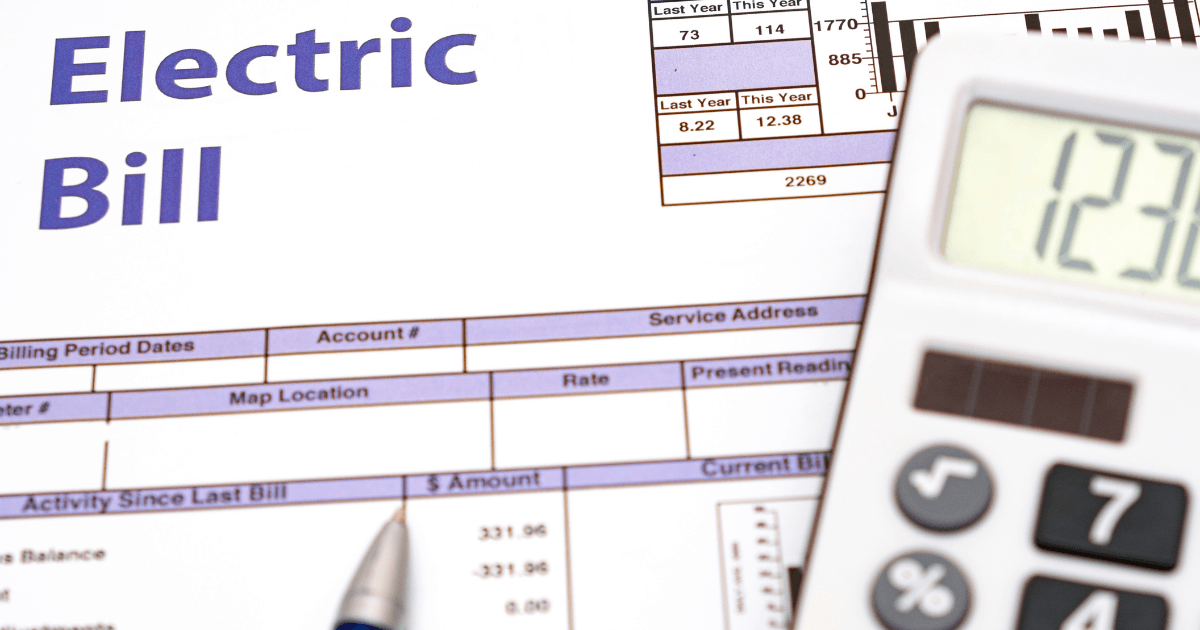 Picture of an electric bill