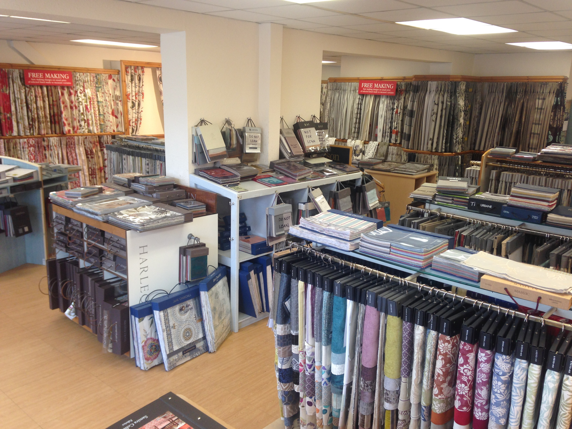 a wide range of fabrics