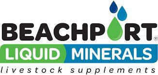The logo for beachport liquid minerals livestock supplements