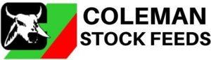 The coleman stock feeds logo has a bull on it.
