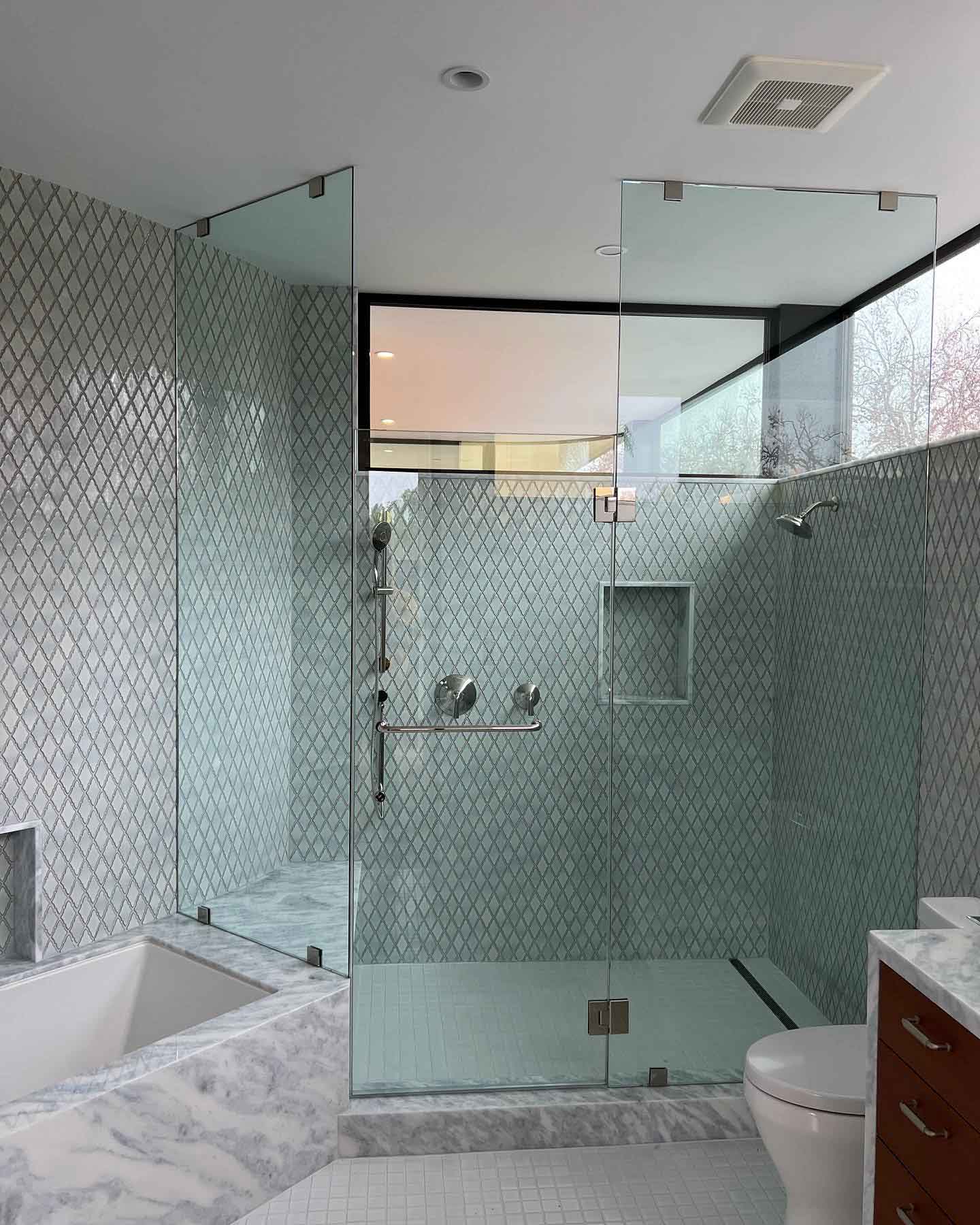 Bathroom Shower Area — Los Angeles, CA — A & S Glass