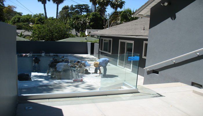 Men Working Near the Glass Railing — Los Angeles, CA — A & S Glass