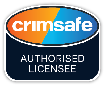 The logo for crimsafe is proudly australian made