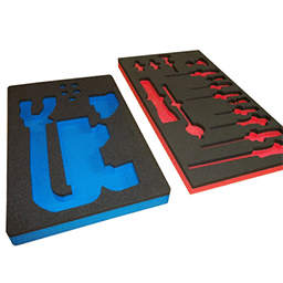 Material presentation and tool tray foam