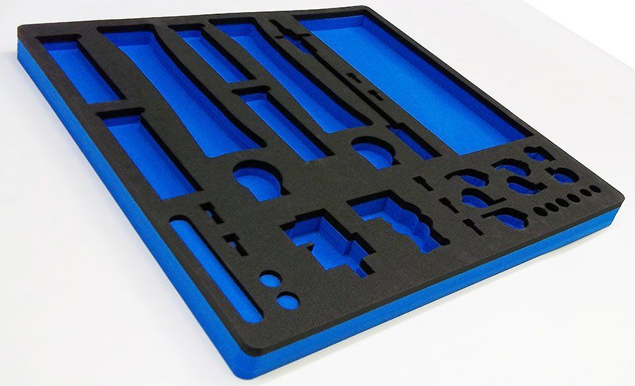 White foam with white flock presentation insert