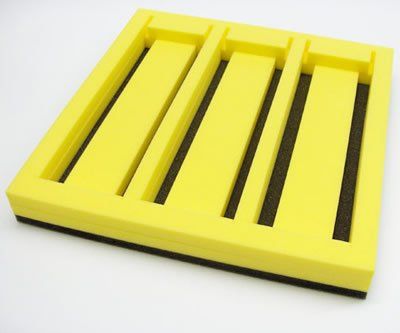 Combined low and high density foam box