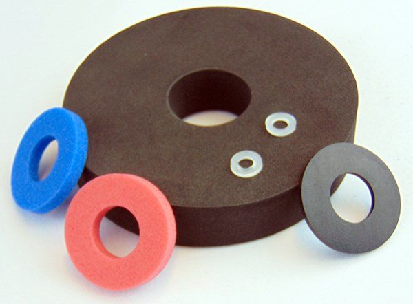 PU foam washers with adhesive backing