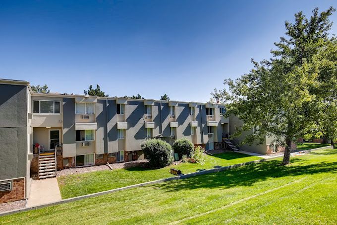 Photo showing The Meridian Apartments building from a nearby hillside