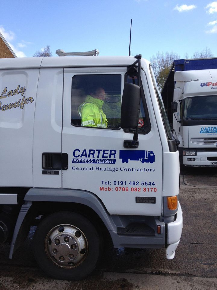 freight truck with driver