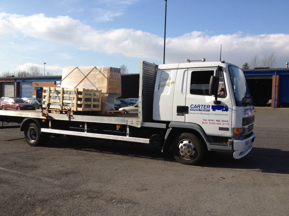 partially loaded freight truck