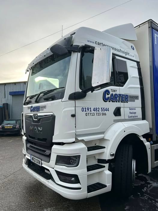 front of lorry