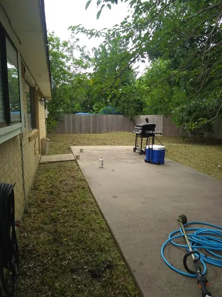 Backyard with Trimmed Lawn