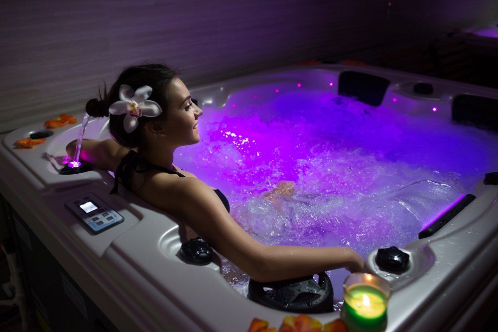 Relaxing in Hot Tub — Tenambit, NSW — Bubbly Spas