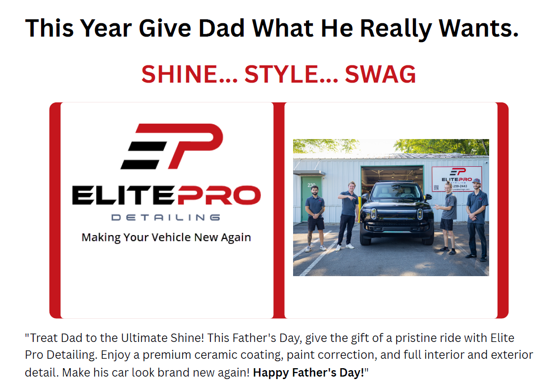 Elite Pro Fathers Day Promo
