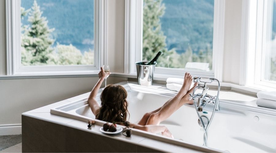 Woman Taking a Bath — Portage, MI — Dan Wood Company