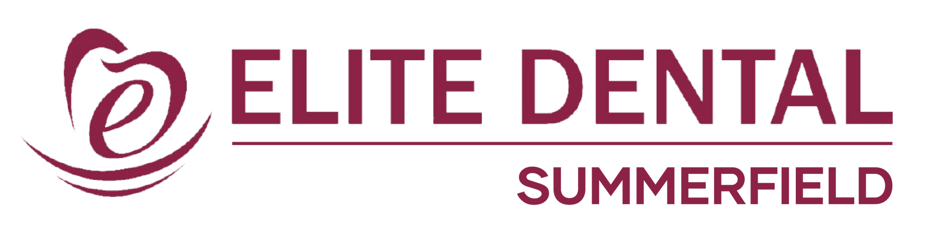 The logo for elite dental summerfield is a dental office in summerfield.