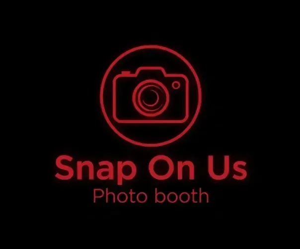 A red circular logo featuring a camera icon above the text 