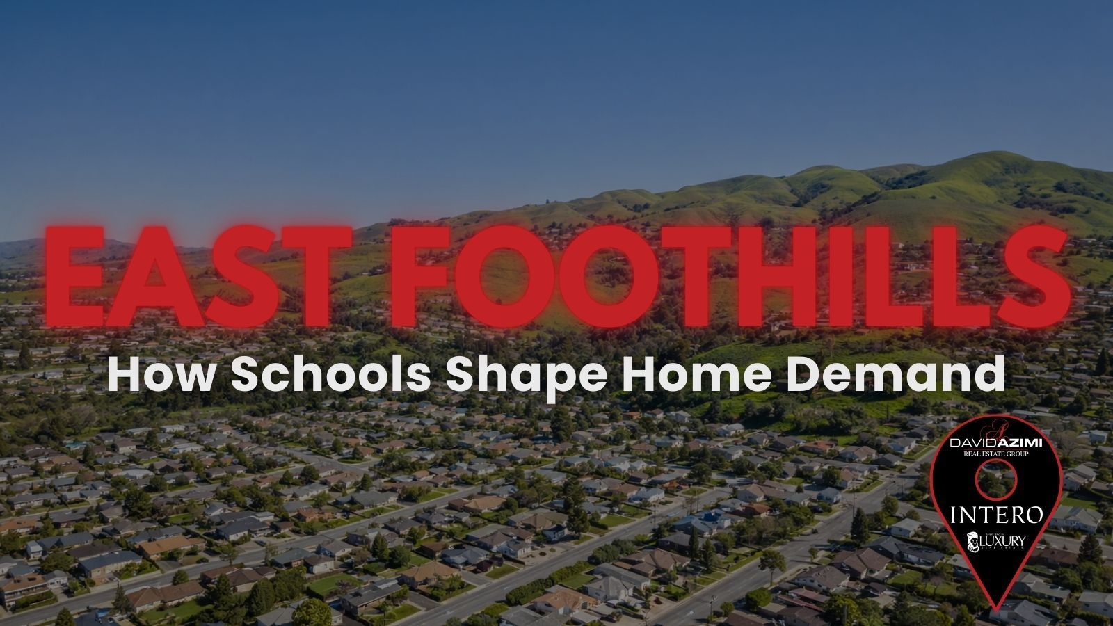 Neighborhood view of East Foothills San Jose showing nearby schools and surrounding residential home