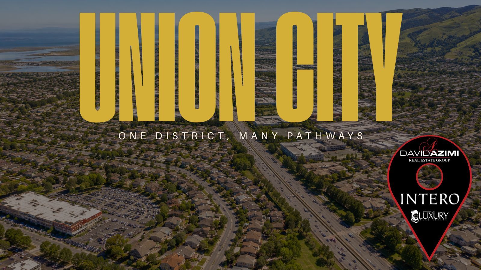 Union City California showing neighborhoods, streets, and public schools nearby.